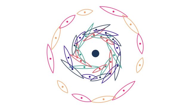 An abstract geometric floral mandala pattern