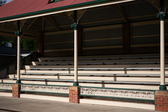Empty Outdoor Grandstand Heritage Architecture Structure