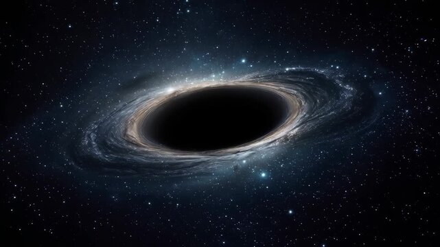 Black Hole Galaxy with Glowing Accretion Disk Illuminates Deep Space Astronomy in Outer Space