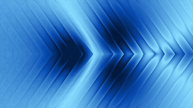Abstract blue chevron arrow pattern background. Geometric diagonal stripe texture backdrop. Modern cyan metallic line design.