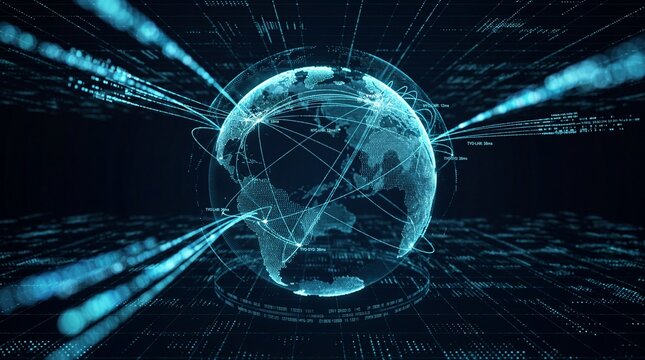 Digital Global Network and Worldwide Data Connectivity