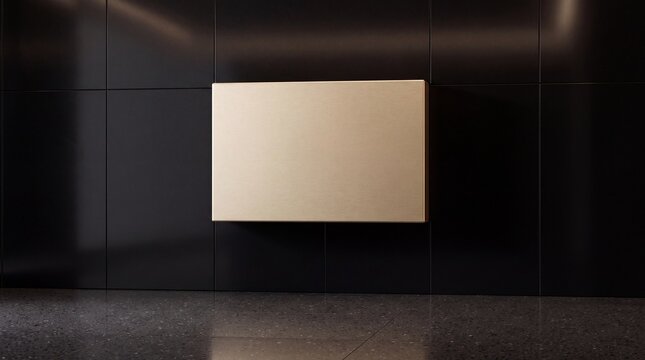 Blank Billboard Mockup on Dark Modern Wall