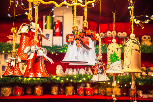 Bamberg, Germany. Weihnachtsmarkt in one of the most beautiful small cities in Upper Franconia region, Bayern