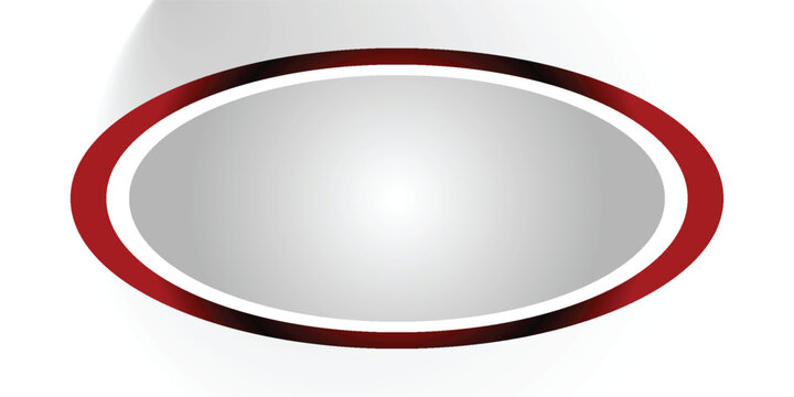 3D dark red circle frame with white border vector illustration isolated on background for promo badge  web button UI  or sale tag template