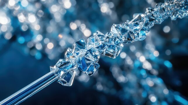 Macro Crystal Structure Growing on Metal Wire