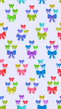 Colorful gradient bows pattern