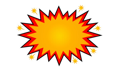 Comic book style explosion speech bubble isolated on transparent background © Morium