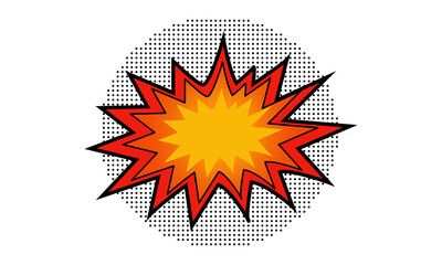 Comic book explosion speech bubble isolated on transparent background © Morium