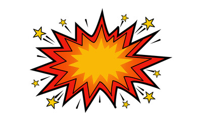 Comic book explosion speech bubble isolated on transparent background © Morium