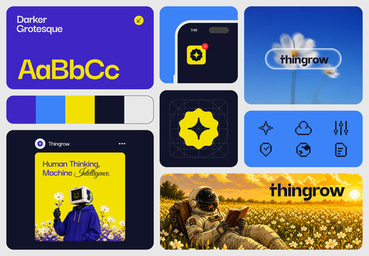 Modern AI Brand Identity Kit Presentation Layout
