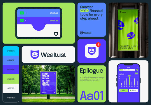 Modern Fintech Brand Identity Guideline Presentation Layout
