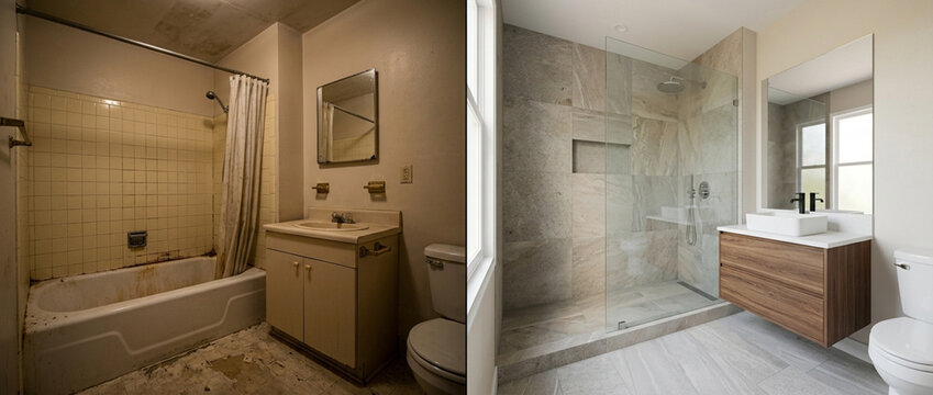 Before and After Bathroom Renovation: Old to Modern Luxury Remodel