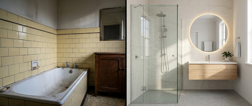 Before and After Bathroom Renovation: Old to Modern Luxury