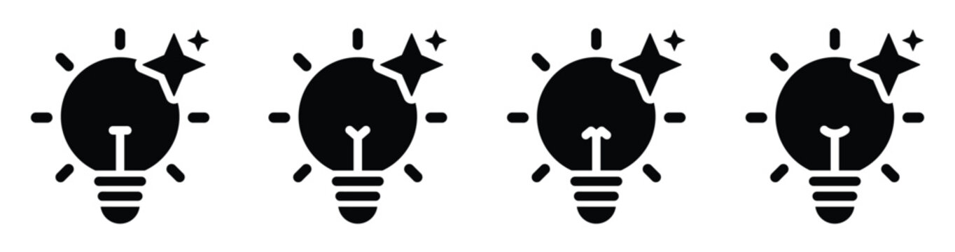 Ai bulb lighting idea icon illustration