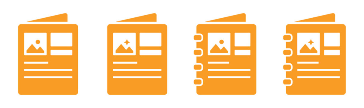 Photo image catalog book icon illustration