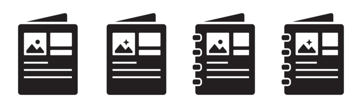 Photo image catalog book icon illustration