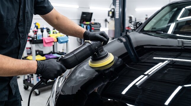 Car Detailing Service Paint Correction with Polisher