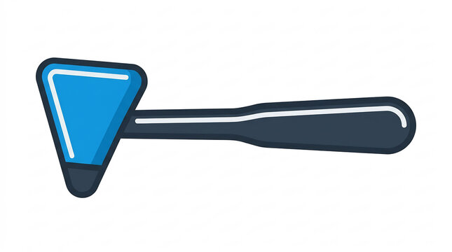 Medical reflex hammer tool flat vector illustration