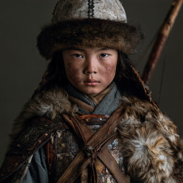 Heroic 11-Year-Old Mongolian Boy in 13th Century Historical Setting