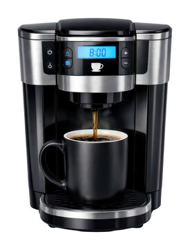 PNG Modern coffee maker brewing.
