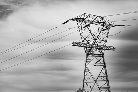 High transmission towers and wires in Eastern Washington