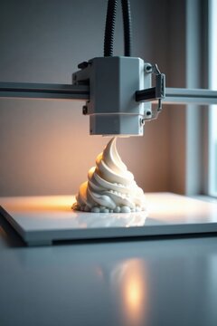 Additive Manufacturing of a Whipped Cream Dessert Using a Robotic Arm
