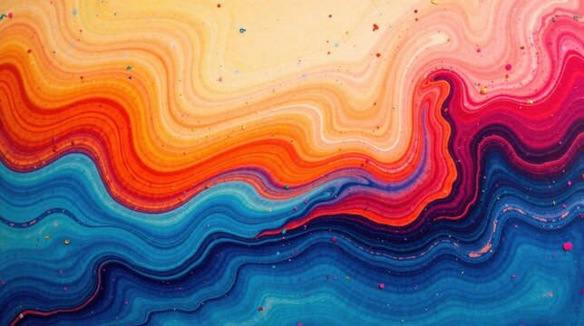 Abstract Fluid Art Vibrant Swirls of Color and Texture, a Dynamic Spectrum of Hues and Shades in a Serene Composition