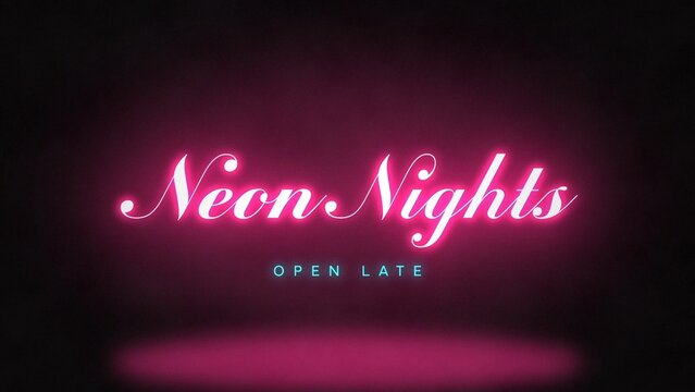 Neon Ignition Glowing Script Title Reveal