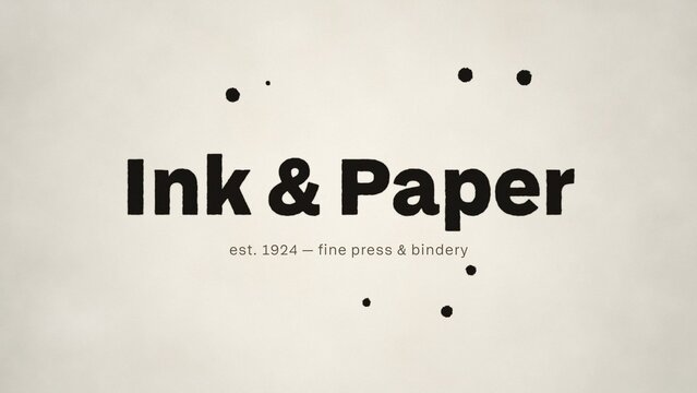Ink Bleed Letterpress Splatter Typography Title Reveal