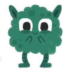 green monster cartoon © alma