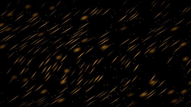 Golden spark shower overlay with rising streaks on black
