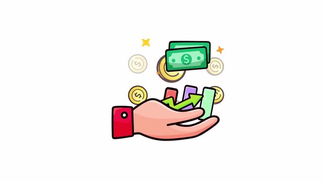 Stock Market Growth Analysis Animation