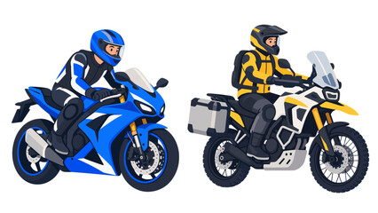 Motorcycle riders illustration © Mark