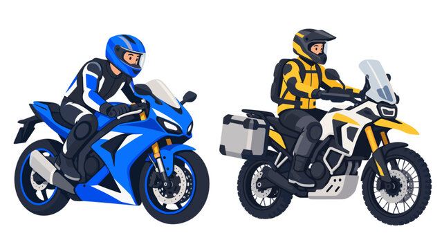 Motorcycle riders illustration