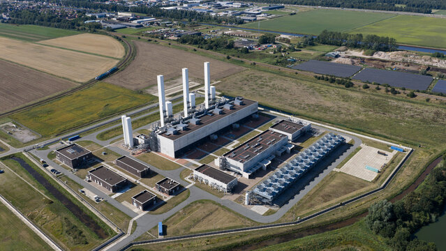 Aerial view of nitrogen plant expansion in Zuidbroek Netherlands