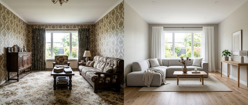 Before and After: Old vs New Living Room Renovation
