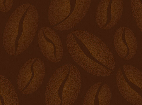 seamless coffee beans pattern