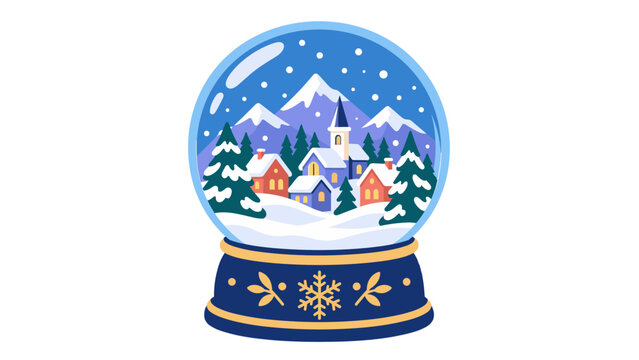 Winter snow globe illustration