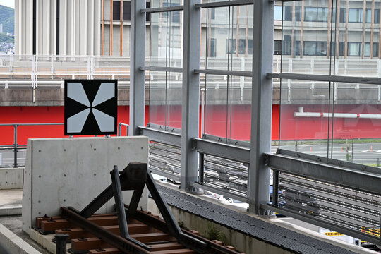 電車の車止め（長崎駅）