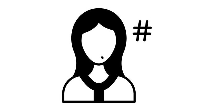 worried and confused woman with speech bubble containing question and exclamation marks animation, memory and focus problems animated video, feeling lost and uncertain motion graphics