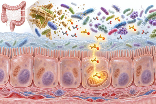 Gut Microbes Convert Fiber Into Fuel for Colon Cells