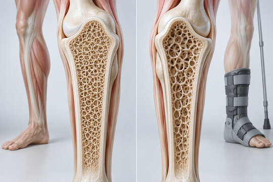 Bone Density Loss From Limb Immobilization Comparison