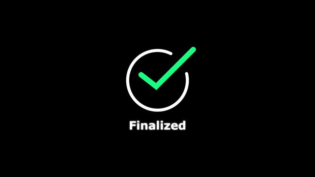 Animated qualified checkmark icon for business approval and success concepts
