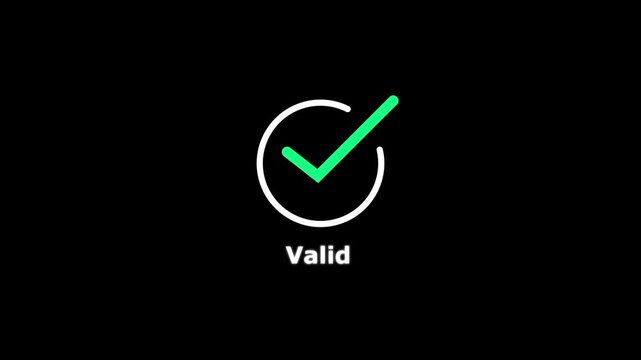 Animated green checkmark icon with reviewed text for ui/ux and approval processes