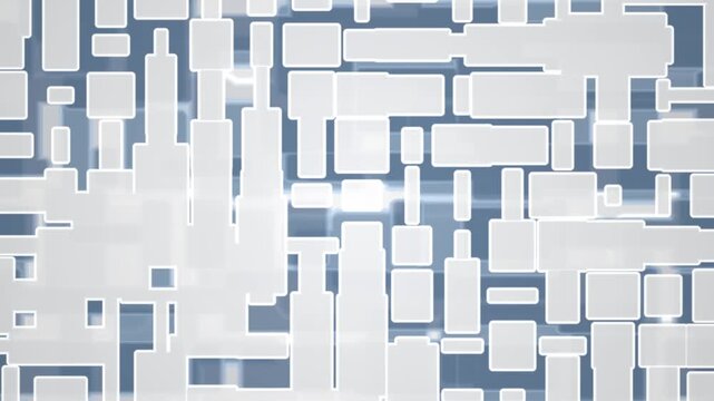 Abstract white digital geometric block pattern background