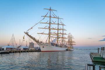 The Polish tall ship Dar Mlodziezy visits Boston, MA © Keith J Sfinx