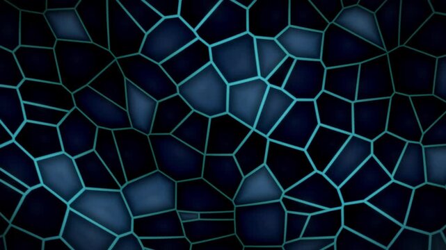 Abstract dark blue voronoi mosaic pattern background