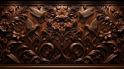 Fototapeta premium wood carving. background