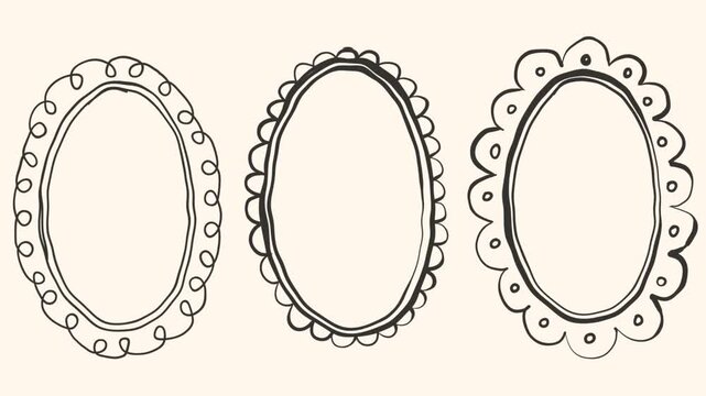 frame border doodle hand drawing animation stop motion vintage retro style