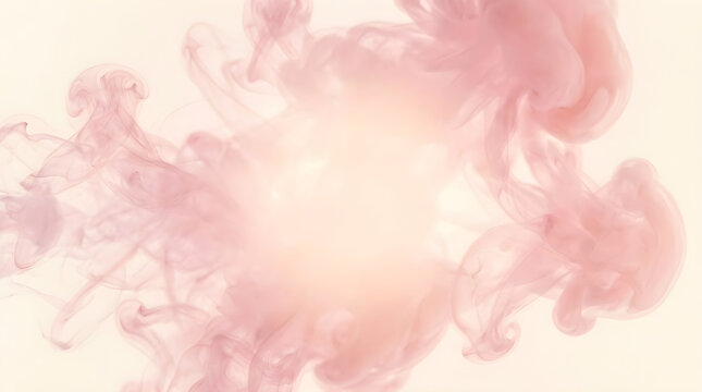 Unique pink ink cloud dispersing in clear water background with pink smoke ink dispersion liquid art abstract background pastel ink smoke effect dissolve delicate minimalist aesthetic
